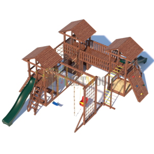 Детская деревянная игровая площадка для улицы дачи CustWood Active 15