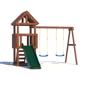 Детская площадка CustWood Junior Color JC1 с деревянной крышей