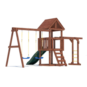 Детская площадка CustWood Junior Color JC3 с деревянной крышей