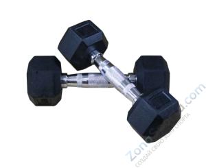 Гантели гексагональные 2 шт. по 37.5 кг DFC DB001-37.5