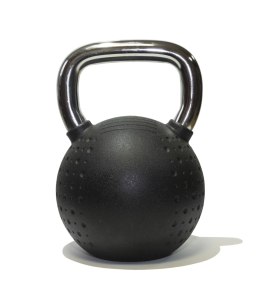 Гиря 24 кг с хромированной ручкой полиуретановая (CPU) Original FitTools