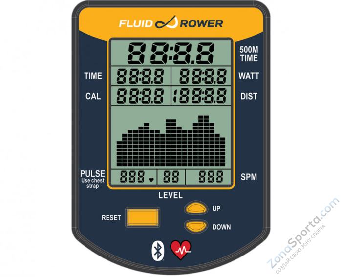 Гребной тренажер Fluid Rower Evolution E550