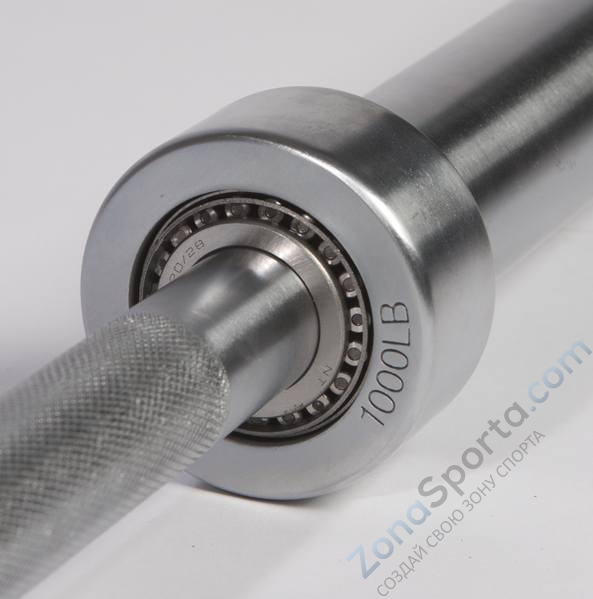 Гриф олимпийский прямой Original FitTools 86", до 453 кг, с упорными подшипниками FT-OB-1000LBS