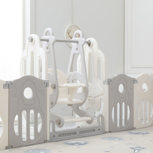 Манеж Unix Kids Supreme Space 200x240 Grey с качелями