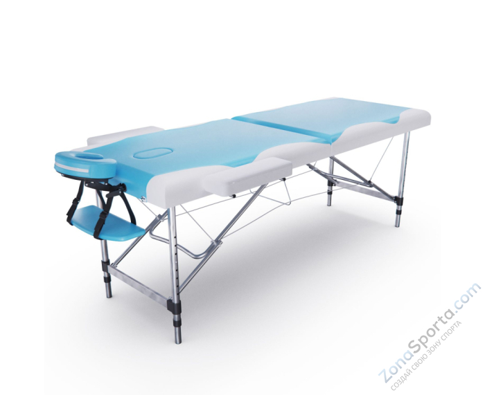 Массажный стол DFC Nirvana Elegant, 186 x 70 см, толщина 5 см, бело-голубой
