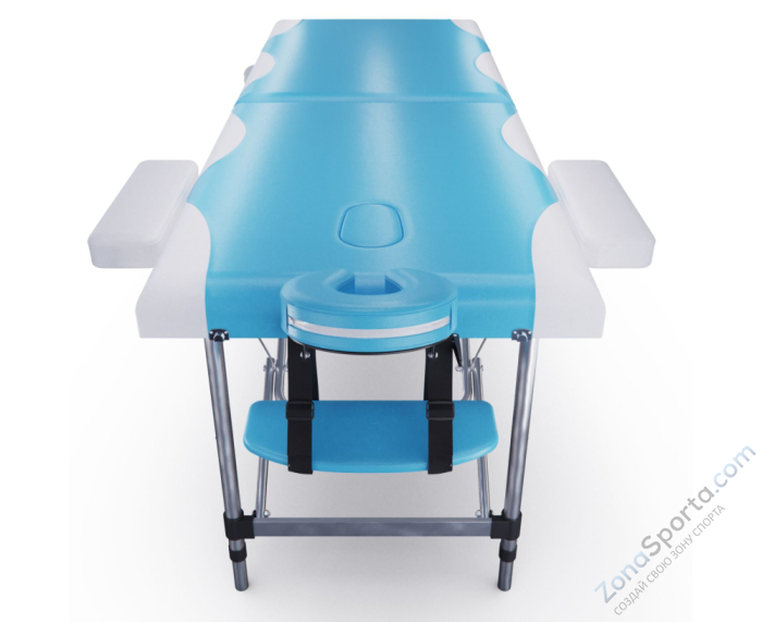 Массажный стол DFC Nirvana Elegant, 186 x 70 см, толщина 5 см, бело-голубой