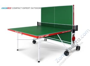 Всепогодный теннисный стол Start Line Compact Expert Outdoor 4 green