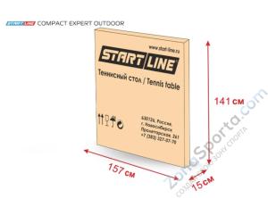 Всепогодный теннисный стол Start Line Compact Expert Outdoor 4 green