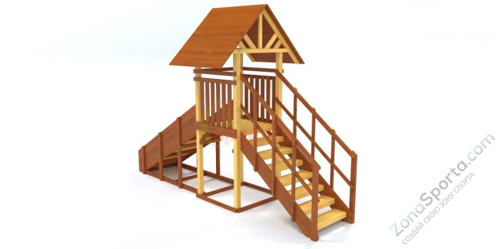 Зимняя заливная горка Савушка Зима - 5 скат 3 метра